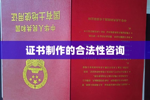 仪征证书制作的合法性咨询
