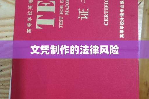 仪征文凭制作的法律风险