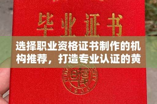 仪征选择职业资格证书制作的机构推荐，打造专业认证的黄金标准